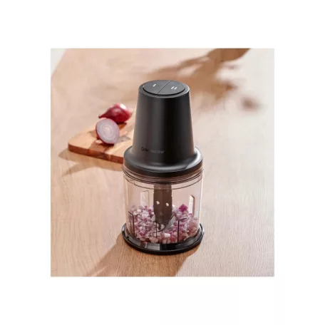 SilverCrest SMZ 260 L5 Mini Chopper 260W 300 ml konyhai aprító jégdaráló funkcióval, habverő betéttel és nemesacél pengékkel, fekete / pezsgő színben (484649)