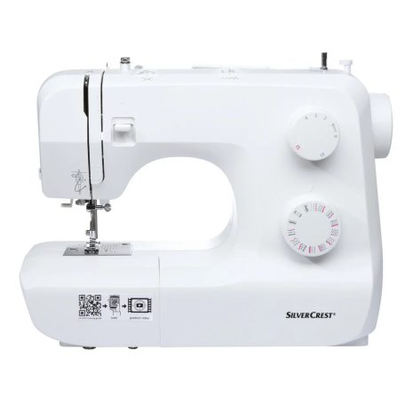 SilverCrest SNM 33 C1 fémvázas varrógép 33 hagyományos, díszítő, és overlock öltésprogrammal, dzsörzé, sztreccs és farmer anyagokhoz