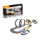 SOBA Slot Racing Top Turbo 5.6 m elektromos (elemes) versenypálya szett, autópálya 2 db távirányítható autóval, dupla halálkanyarral