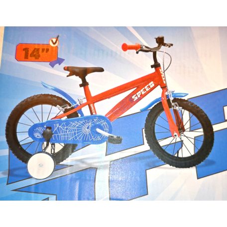 Denver Bikes Spiderman / Bottari Speed Pókember 77390 MTB fiú 14" kerékpár, bicikli levehető támasztó kerekekkel 81 x 18 x 50 cm, piros - kék