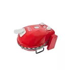 Coca-Cola® SPM-900CC piros 1400W 30 cm elektromos pizzasütő, pizzakemence hőmérúvel, 305 x 10 mm pizzakővel, fém pizzalapáttal