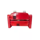Coca-Cola® SPM-900CC piros 1400W 30 cm elektromos pizzasütő, pizzakemence hőmérúvel, 305 x 10 mm pizzakővel, fém pizzalapáttal