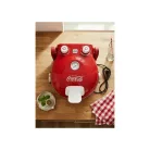 Coca-Cola® SPM-900CC piros 1400W 30 cm elektromos pizzasütő, pizzakemence hőmérúvel, 305 x 10 mm pizzakővel, fém pizzalapáttal