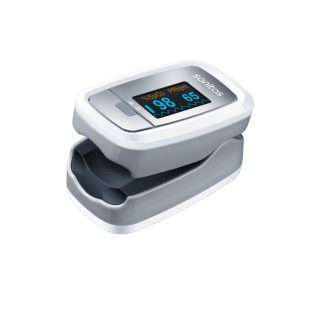   Sanitas SPO 25 Pulse Oximeter, ujjra csíptethető pulzoximéter LCD kijelzővel Artériás oxigénszaturáció (SpO₂) és pulzusszám mérésére, fehér (861.27)