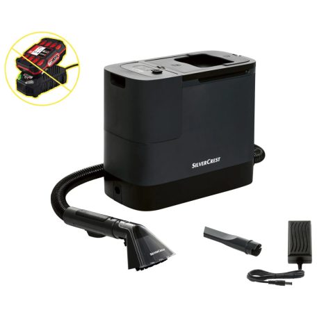 SilverCrest SPRA 20 A1 SOLO akkus X20V akkumulátoros szőnyeg- és kárpittisztító, 200W 1.7L szőnyegtisztító, takarítógép, töltővel, AKKU NÉLKÜL