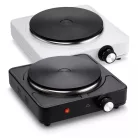 Ambiano SP-151A  szimpla elektromos főzőlap, 1500W fém platnis egylapos rezsó fekete / fehér, 185 mm