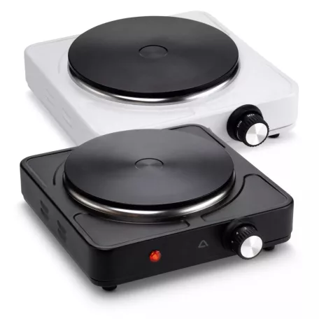 Ambiano SP-151A  szimpla elektromos főzőlap, 1500W fém platnis egylapos rezsó fekete / fehér, 185 mm