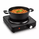 Ambiano SP-151A  szimpla elektromos főzőlap, 1500W fém platnis egylapos rezsó fekete / fehér, 185 mm