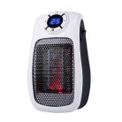 Tronic TSH 600 B2 / SilverCrest SSH 600 B2 Handy Heater Fehér PTC 600W elektromos bedugható, fali konnektoros mini kerámia hősugárzó, fűtőventilátor LED kijelzővel, 24 órás időzítővel (Ceramic Plug Heater)