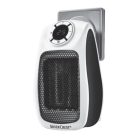 Tronic TSH 600 B2 / SilverCrest SSH 600 B2 Handy Heater Fehér PTC 600W elektromos bedugható, fali konnektoros mini kerámia hősugárzó, fűtőventilátor LED kijelzővel, 24 órás időzítővel (Ceramic Plug Heater)