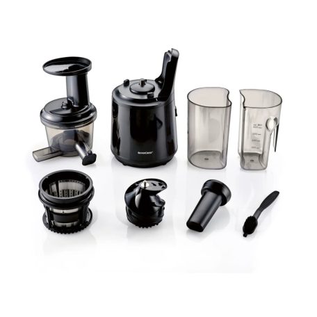 SilverCrest SSJ 300 C1 Slow Juicer 300W lassú gyümölcsprés, zöldség- és gyümölcs prés 60 f/p, 970 ml gyümölcslé / 1320 ml gyümölcshús tárolóval