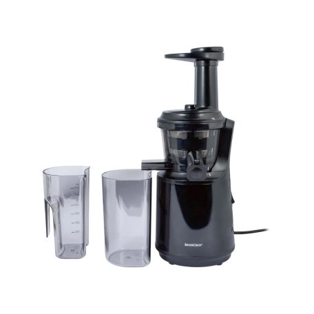 SilverCrest SSJ 300 C1 Slow Juicer 300W lassú gyümölcsprés, zöldség- és gyümölcs prés 60 f/p, 970 ml gyümölcslé / 1320 ml gyümölcshús tárolóval