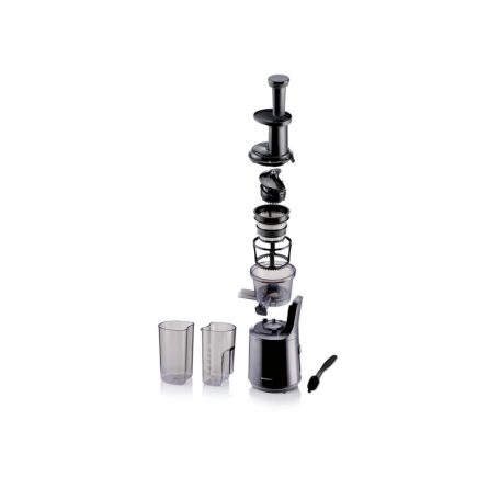 SilverCrest SSJ 300 C1 Slow Juicer 300W lassú gyümölcsprés, zöldség- és gyümölcs prés 60 f/p, 970 ml gyümölcslé / 1320 ml gyümölcshús tárolóval
