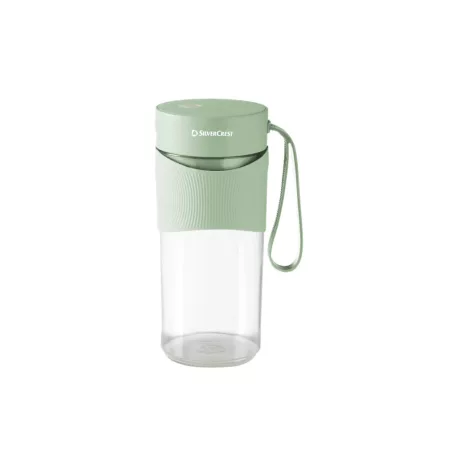 SilverCrest SSMA 67 C3 Smoothie To Go 7.4V 67W 1200 mAh akkus Smoothie Maker, hordozható, akkumulátoros turmixgép 350 ml kapcitással, fekete / pisztáciazöld színben