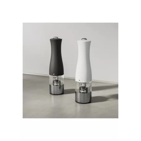 SilverCrest SMIE / SSMIE 6 A1 DUO fehér + fekete borsörlő szett, 2 darabos elektromos (elemes) só- és borsörlő, fűszer- és borsdaráló készlet