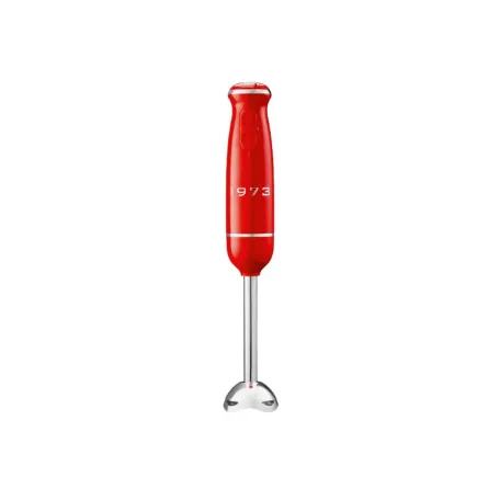 SilverCrest SSMSR 600 A1 RETRO 1973 inox - piros / bézs / fekete, nemesacél 600W botmixer szett, rúdmixer készlet 500 ml aprítóval, 700 ml keverőpohárral (2 in 1)