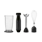 SilverCrest SSMS 600 E5 inox, nemesacél 600W botmixer szett, rúdmixer készlet 700 ml keverőpohárral és habverővel, fekete / arany színben