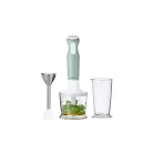 SilverCrest SSMS 600 G1 inox - zöld, nemesacél 600W botmixer szett, rúdmixer készlet 500 ml aprítóval, 700 ml keverőpohárral (2 in 1)