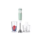 SilverCrest SSMS 600 G1 inox - zöld, nemesacél 600W botmixer szett, rúdmixer készlet 500 ml aprítóval, 700 ml keverőpohárral (2 in 1)