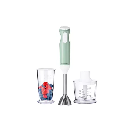 SilverCrest SSMS 600 G1 inox - zöld, nemesacél 600W botmixer szett, rúdmixer készlet 500 ml aprítóval, 700 ml keverőpohárral (2 in 1)