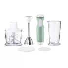 SilverCrest SSMS 600 G1 inox - zöld, nemesacél 600W botmixer szett, rúdmixer készlet 500 ml aprítóval, 700 ml keverőpohárral (2 in 1)