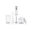   SilverCrest SSMS 600 E6 inox, nemesacél 600W botmixer szett, rúdmixer készlet 500 ml aprítóval, 700 ml keverőpohárral és habverővel, fehér / lila (3 in 1)