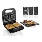SilverCrest SSMW 750 D3 / D4 Avante 3 in 1 multifunkciós 750W 3 az 1-ben szendvicssütő, gofrisütő és grill cserélhető, kivehető lapokkal