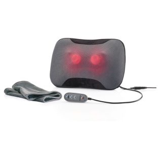   SilverCrest SSNR 12 B3 DM elektromos Shiatsu masszírozó párna, 12W hőterápiás derékmasszírozó, görgős hátmasszírozó, infravörös fűtéssel