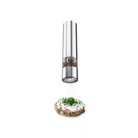 SilverCrest SSPM 6 A2 DUO inox + fekete borsörlő szett, 2 darabos elektromos (elemes) só- és borsörlő, fűszer- és borsdaráló készlet