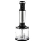 Ambiano STB-22 inox 600W nemesacél botmixer szett, rúdmixer készlet keverőpohárral, aprítóval és habverővel