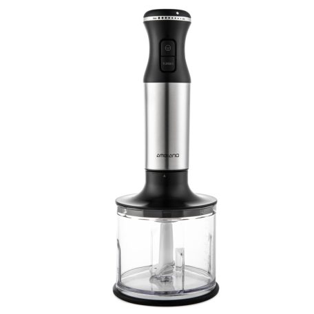 Ambiano STB-22 inox 600W nemesacél botmixer szett, rúdmixer készlet keverőpohárral, aprítóval és habverővel