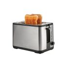 SilverCrest STE 850 F1 nemesacél inox kétszeletes pirító, kenyérpirító 850W ezüst (inox) színben, zsemletartóval