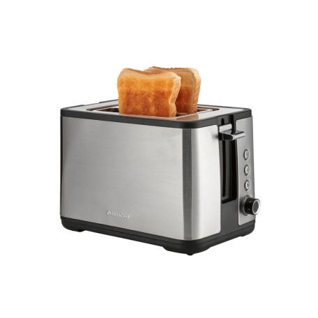 SilverCrest STE 850 F1 nemesacél inox kétszeletes pirító, kenyérpirító 850W ezüst (inox) színben, zsemletartóval