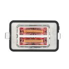 SilverCrest STE 850 F1 nemesacél inox kétszeletes pirító, kenyérpirító 850W ezüst (inox) színben, zsemletartóval