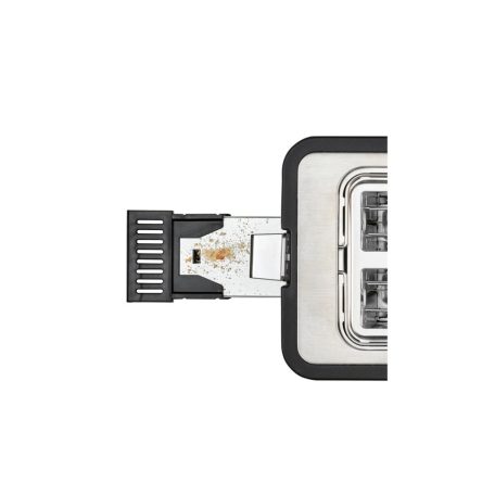 SilverCrest STE 850 F1 nemesacél inox kétszeletes pirító, kenyérpirító 850W ezüst (inox) színben, zsemletartóval