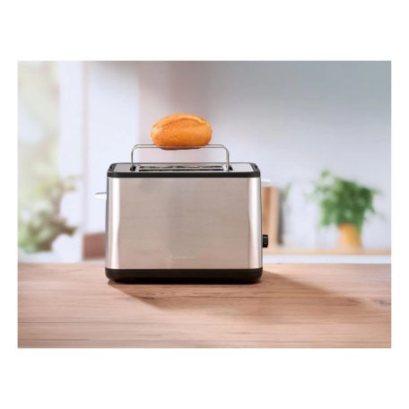 SilverCrest STE 850 F1 nemesacél inox kétszeletes pirító, kenyérpirító 850W ezüst (inox) színben, zsemletartóval
