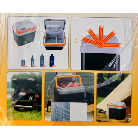 Steck STHL 100 ECO 24L CoolBox 12V autós / 230V hálózati 24 literes hűtő - fűtő elektromos (termoelektromos) hűtőtáska ECO üzemmóddal 