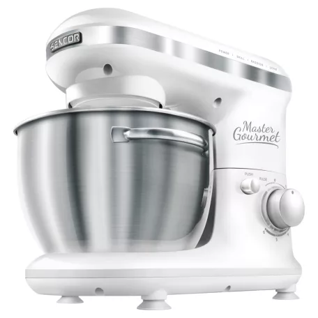 Sencor STM 3620 WH Master Gourmet fehér 600W konyhai robotgép, dagasztógép, habverővel, 6 fokozattal, 4 literes inox keverőtállal (STM 3620WH-EUE3)