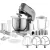 Sencor STM 7900 Paul szálcsiszolt alumínium burkolatú 1500W 6L prémium konyhai robotgép, dagasztógép fém fogaskerekekkel, turmixal, húsdarálóval és reszelővel