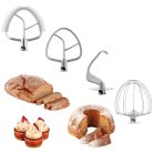 Sencor STM 7900 Paul szálcsiszolt alumínium burkolatú 1500W 6L prémium konyhai robotgép, dagasztógép fém fogaskerekekkel, turmixal, húsdarálóval és reszelővel