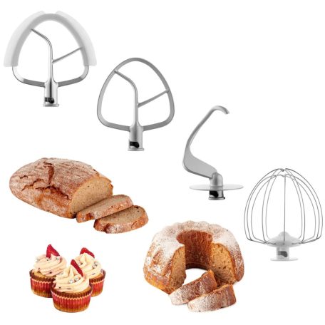 Sencor STM 7900 Paul szálcsiszolt alumínium burkolatú 1500W 6L prémium konyhai robotgép, dagasztógép fém fogaskerekekkel, turmixal, húsdarálóval és reszelővel