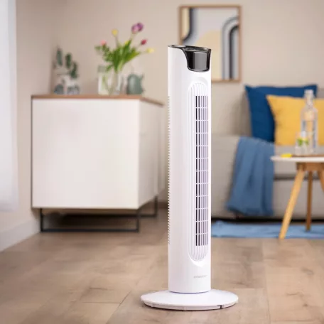 Ambiano FAN23 40W 76cm digitális toronyventilátor, oszlopventilátor időzítővel, LED kijelzővel, távirányítóval, 3 sebességfokozattal, Természetes / Szél / ECO és alvás üzemmóddal