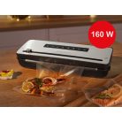 BONTOTT, kipróbált SilverCrest SVEB 160 C3 Wet & Soft inox nemesacél 160W prémium vákuumcsomagoló fóliahegesztő, pácolás funkcióval és fóliavágóval