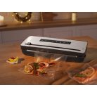 SilverCrest SVEB 160 C4 Wet & Soft inox nemesacél 160W prémium vákuumcsomagoló fóliahegesztő, pácolás funkcióval és fóliavágóval
