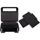 Delonghi SW12AC.S MultiGrill Easy 2 az 1-ben 800W kontaktgrill és gofrisütő, kontakt grillsütő cserélhető lapokkal