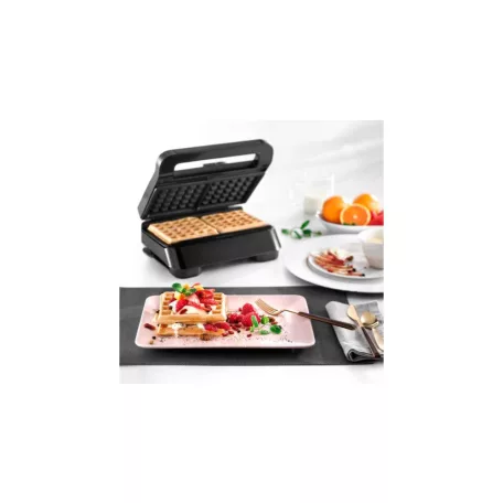 Delonghi SW12AC.S MultiGrill Easy 2 az 1-ben 800W kontaktgrill és gofrisütő, kontakt grillsütő cserélhető lapokkal