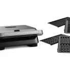 Delonghi SW12AC.S MultiGrill Easy 2 az 1-ben 800W kontaktgrill és gofrisütő, kontakt grillsütő cserélhető lapokkal