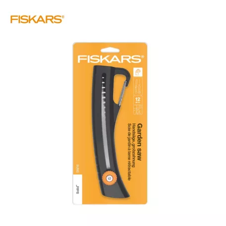 Fiskars SW16 Essential Garden Saw 160 mm összecsukható, behúzható pengés mechanikus kerti fűrész, ágfűrész