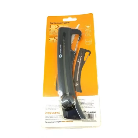 Fiskars SW16 Essential Garden Saw 160 mm összecsukható, behúzható pengés mechanikus kerti fűrész, ágfűrész