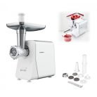 SilverCrest SFW 400 A1 elektromos húsdaráló, kolbásztöltő, kebbe / darálós keksz készítő és paradicsom passzírozó feltéttel 400W / 1300W